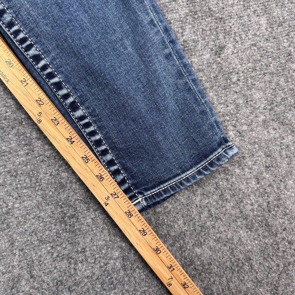 Vigoss Womens Tomboy Jeans 10 Straight Leg Blue Embroidered Stretch Y2K - Picture 16 of 16